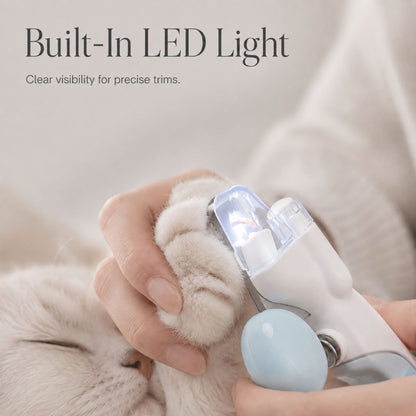Pet Nail Clippers with LED Light | Dog & Cat Claw Trimmer with Safety Guard and Nail Catcher