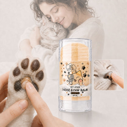Pet Nose & Paw Balm Stick for Dogs and Cats, 45g Moisturizing Paw Pad and Nose Care Balm