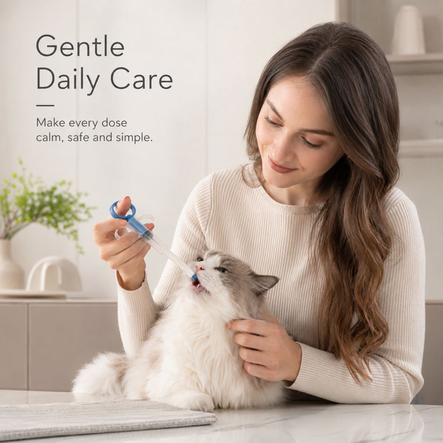 Pet Pill Dispenser Syringe with Soft Tips for Cats and Dogs – Tablet, Capsule and Liquid Feeding Tool