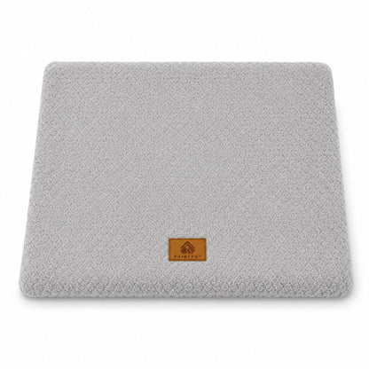 Plush Faux Fur Dog Bed with Removable Washable Cover & Non-Slip Base