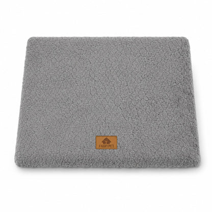 Plush Faux Fur Dog Bed with Removable Washable Cover & Non-Slip Base