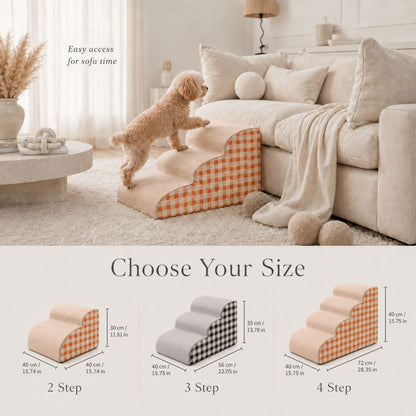Pet Stairs for Dogs and Cats, Soft Foam Pet Steps for Sofa and Bed Access