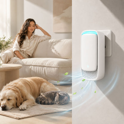 4 Pack Plug In Negative Ion Air Purifier – Mini Air Freshener Deodorizer for Pet Areas, Kitchen, Bathroom and Small Rooms