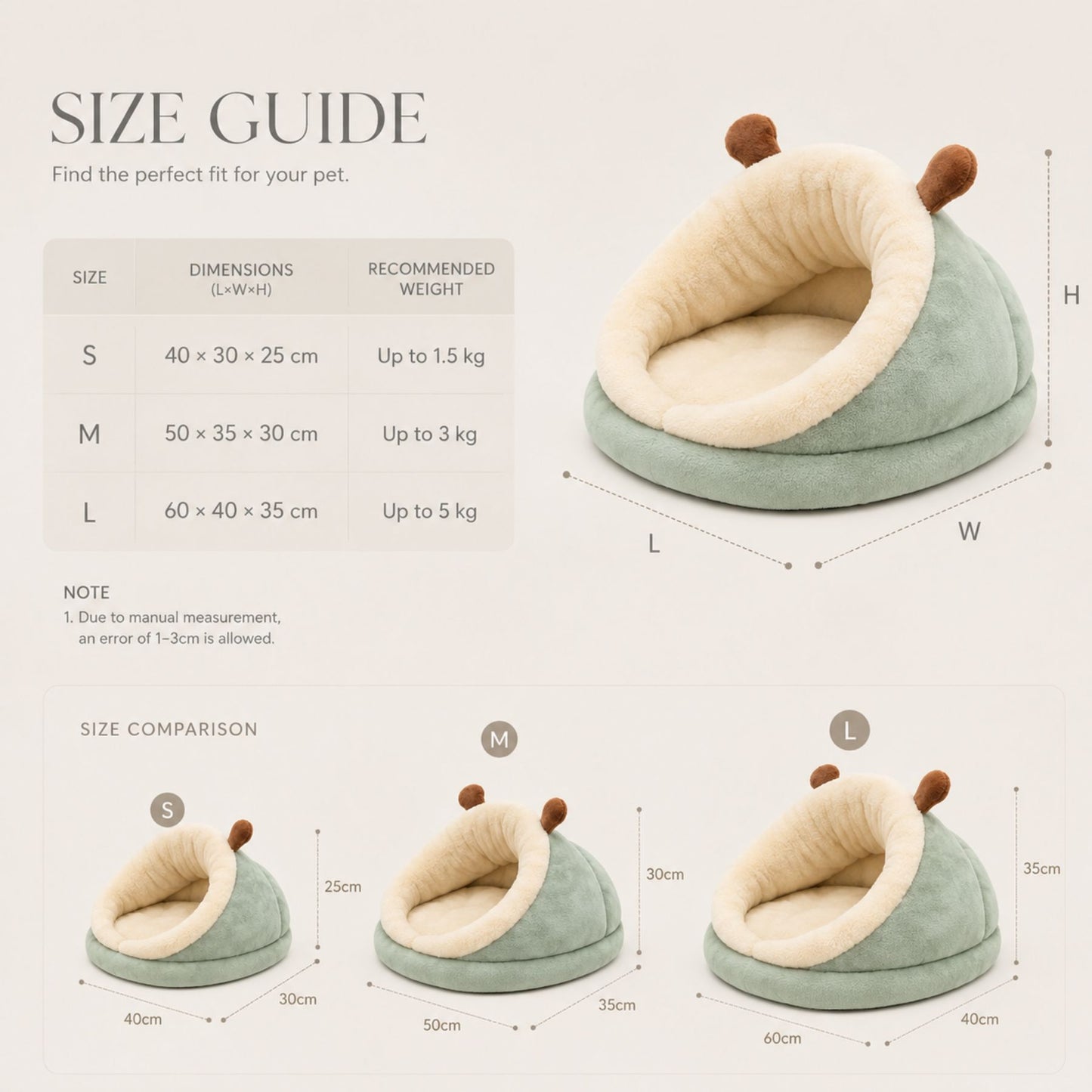 Plush Hooded Pet Bed for Small Dogs and Cats – Soft Cave Sleeping Nest