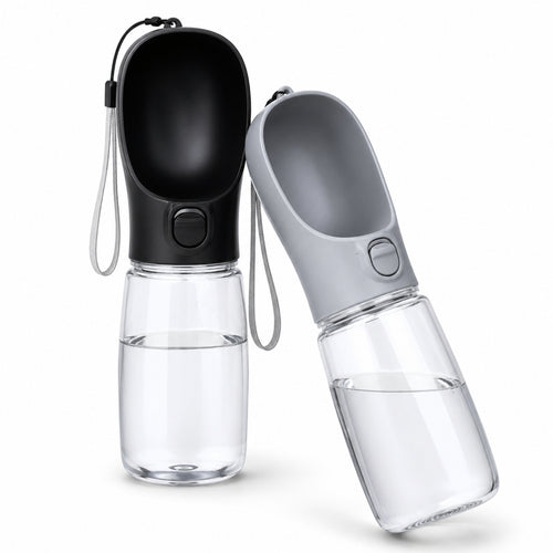 Portable Pet Water Bottle for Dogs & Cats – Leakproof Travel Water Dispenser with Built-in Drinking Bowl