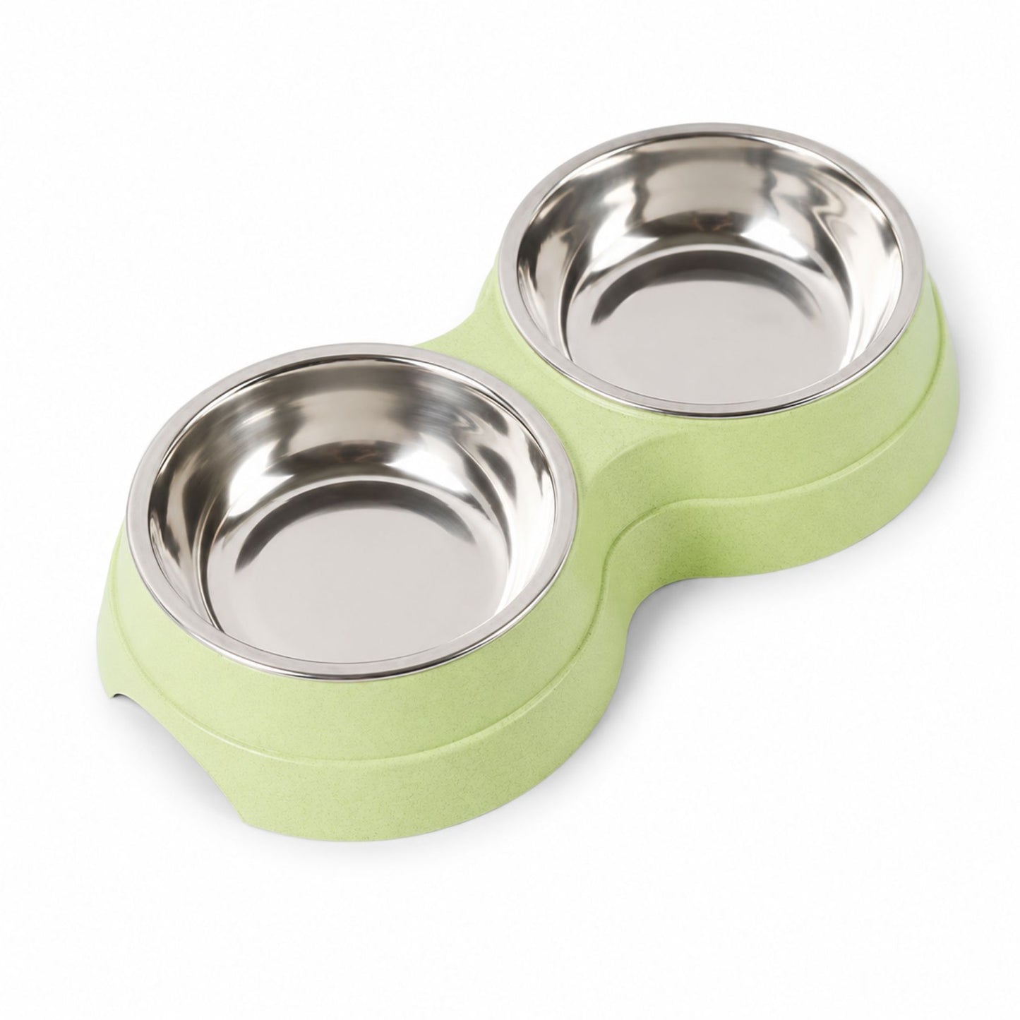 Premium Double Pet Feeding Bowl with Removable Stainless Steel Bowls – Food & Water Dish for Cats and Small Dogs