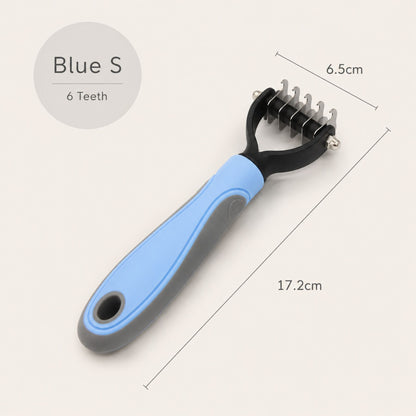 Professional Pet Deshedding Brush for Dogs & Cats – Dual-Sided Undercoat Rake & Dematting Comb