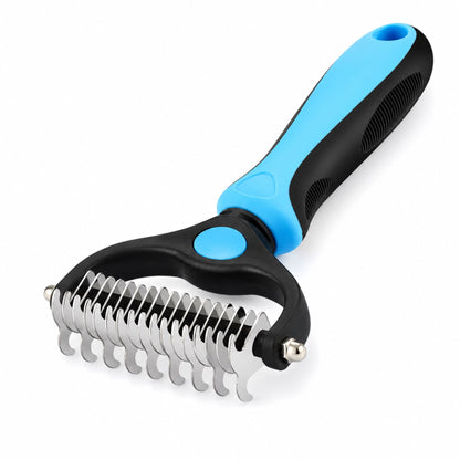 Professional Pet Deshedding Brush for Dogs & Cats – Dual-Sided Undercoat Rake & Dematting Comb