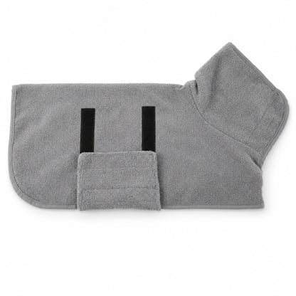 Quick Drying Microfiber Dog Bathrobe Towel with Adjustable Straps for Dogs and Cats