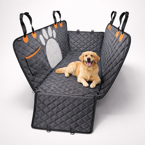 Quilted Dog Car Seat Cover Hammock for Back Seat