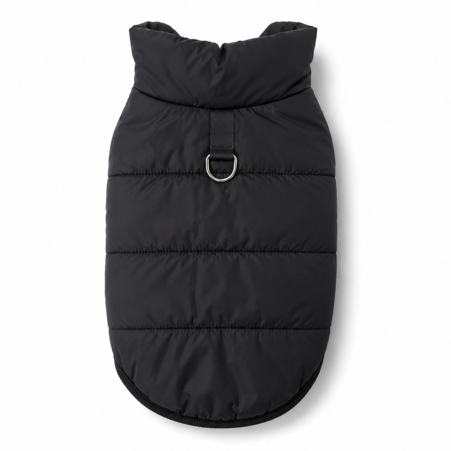 Quilted Fleece-Lined Dog Winter Vest with D-Ring