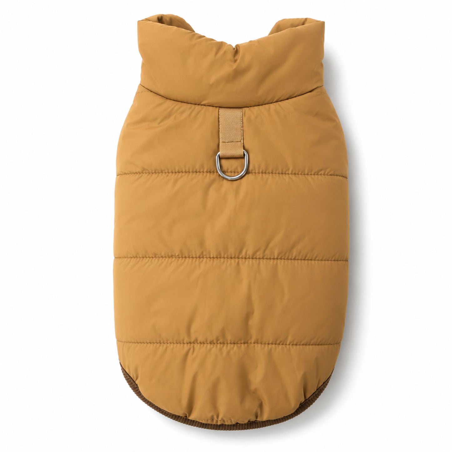 Quilted Fleece-Lined Dog Winter Vest with D-Ring