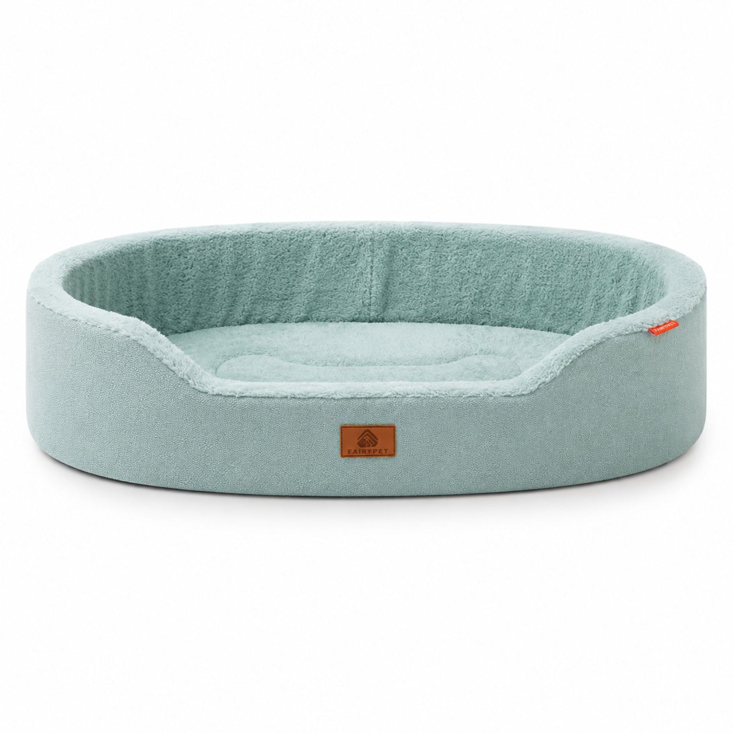 Raised Edge Plush Dog Bed with Non-Slip Base | Sofa Style Pet Couch Bed for Dogs and Cats