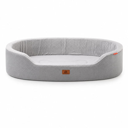 Raised Edge Plush Dog Bed with Non-Slip Base | Sofa Style Pet Couch Bed for Dogs and Cats