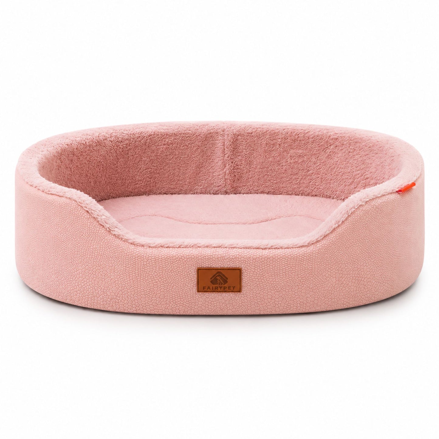 Raised Edge Plush Dog Bed with Non-Slip Base | Sofa Style Pet Couch Bed for Dogs and Cats