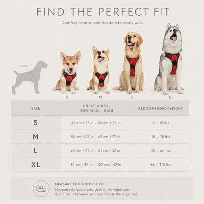 Reflective No-Pull Dog Harness with Front Clip & Control Handle