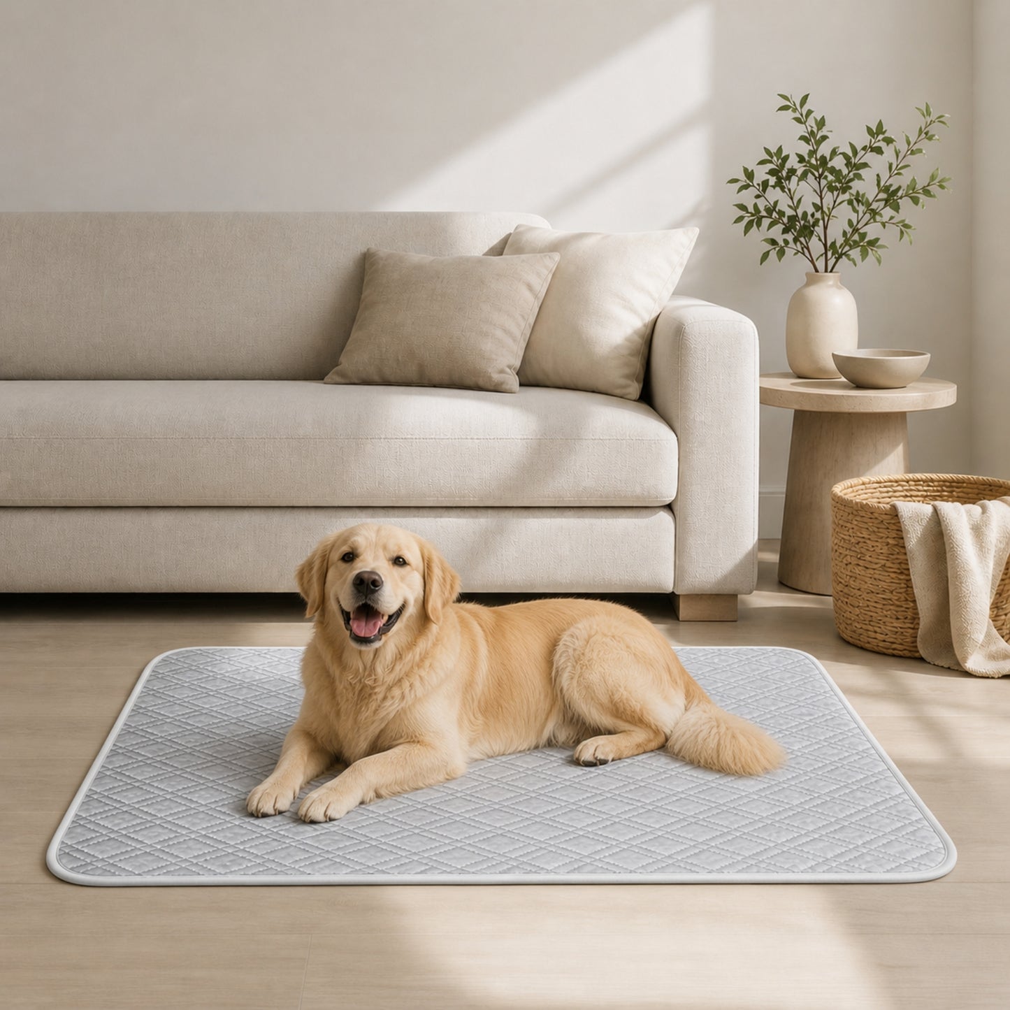 Reusable Washable Pet Training Pads (2 Pack) – Leakproof Dog Pee Pads with Anti-Slip Bottom, Quick-Dry Absorbent Puppy Mat for Indoor Use