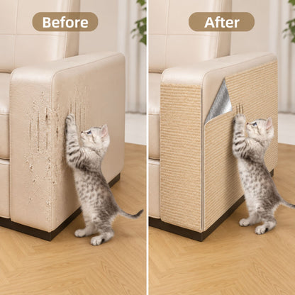 Self-Adhesive Trimmable Cat Scratching Mat for Sofas and Furniture