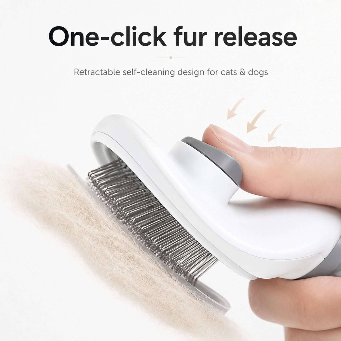 Self-Cleaning Pet Grooming Brush for Dogs and Cats