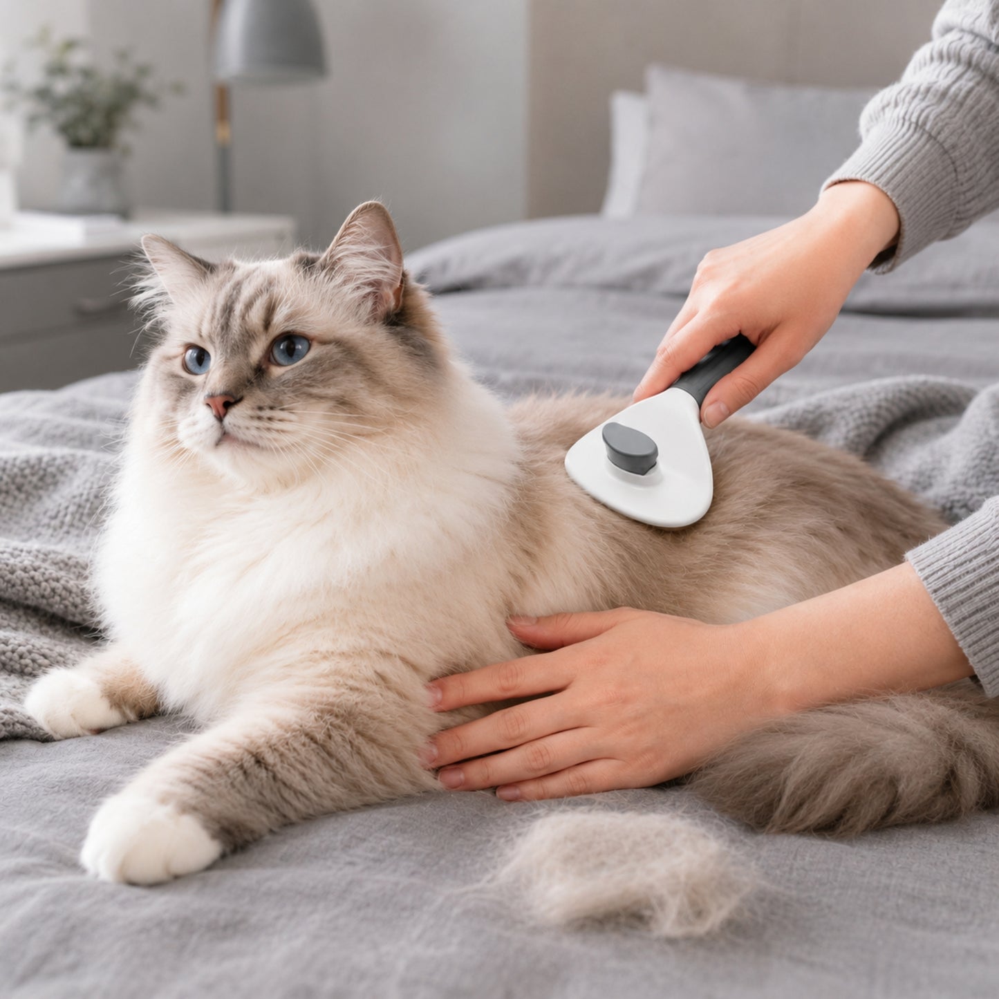 Self-Cleaning Pet Grooming Brush for Dogs and Cats