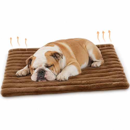 Self-Warming Pet Mat for Dogs and Cats, Soft Fleece Washable Sleeping Pad