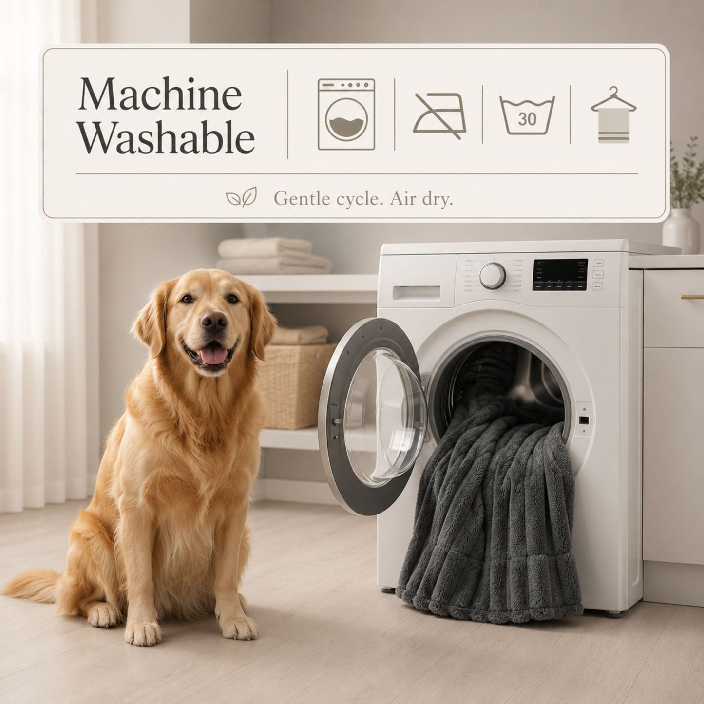 Self-Warming Pet Mat for Dogs and Cats, Soft Fleece Washable Sleeping Pad