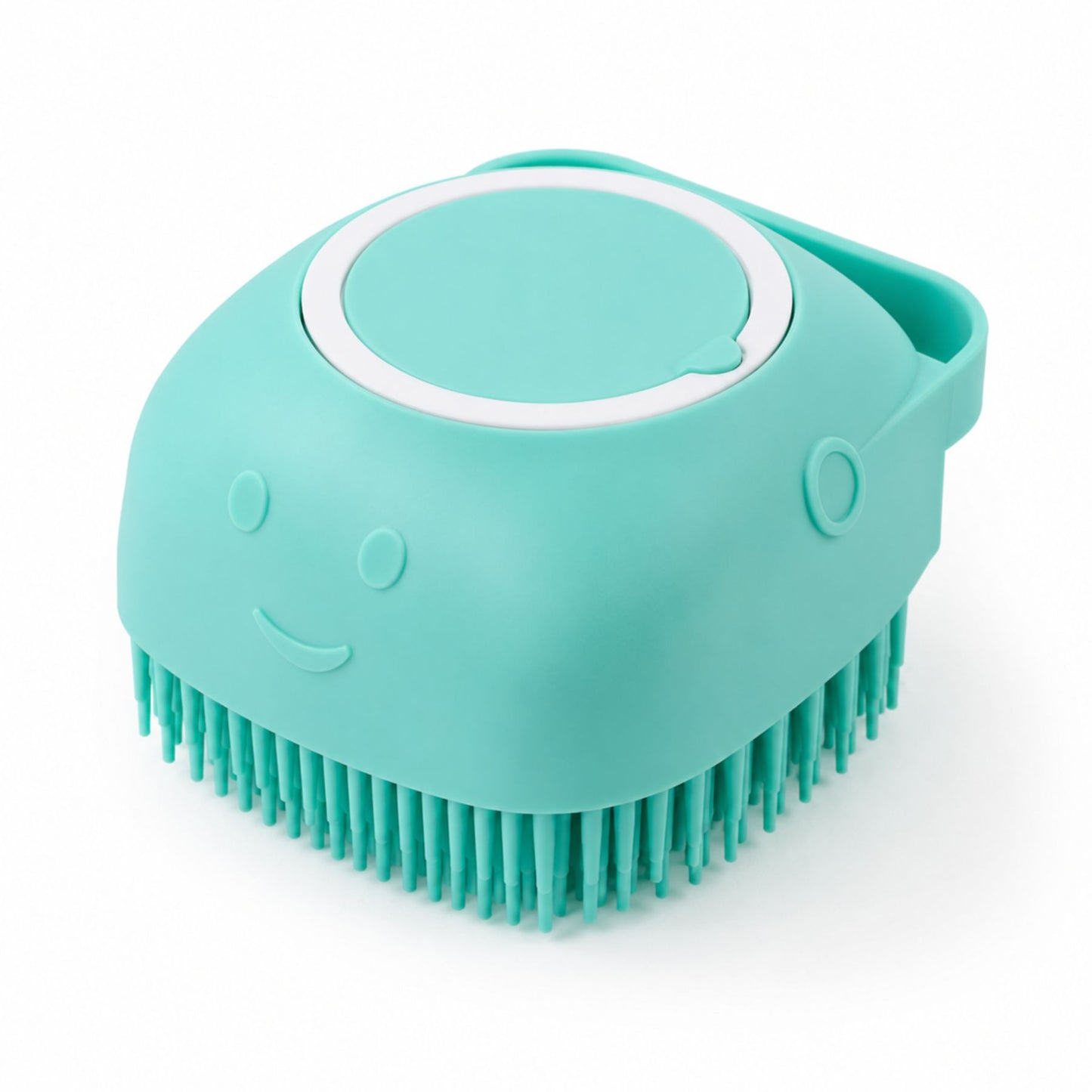 Silicone Pet Bath Massage Brush & Shampoo Dispenser for Dogs & Cats