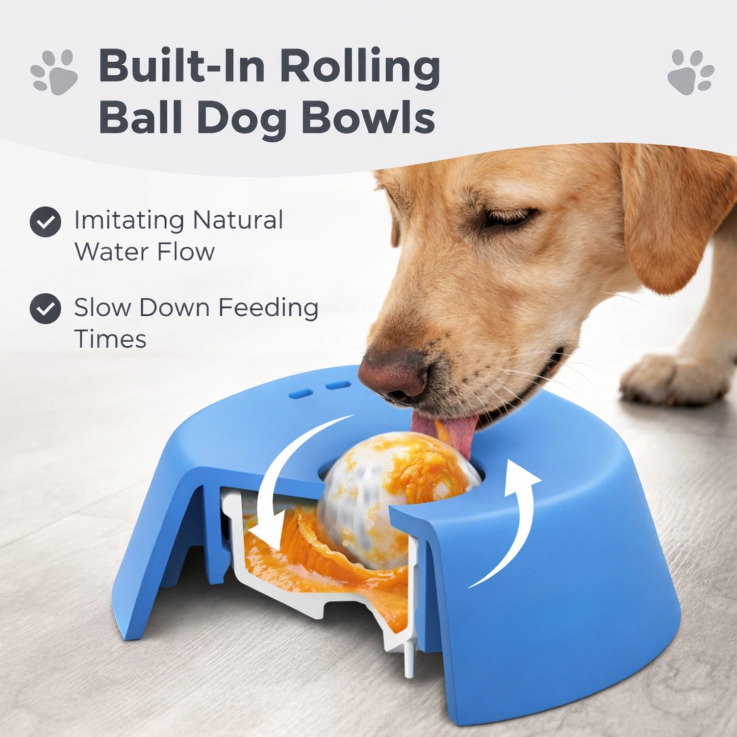Slow Feeder Lick Bowl for Dogs & Cats – Non Slip Pet Feeding Bowl for Liquid Treats, Yogurt & Wet Food