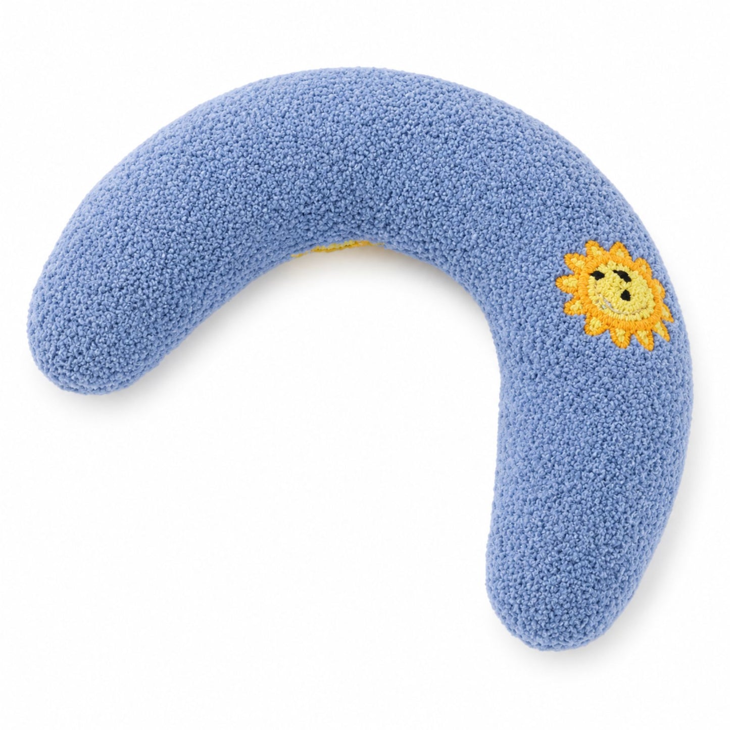 Soft Plush U-Shaped Pet Neck Pillow for Small Dogs & Cats – Cozy Embroidered Calming Pet Cushion
