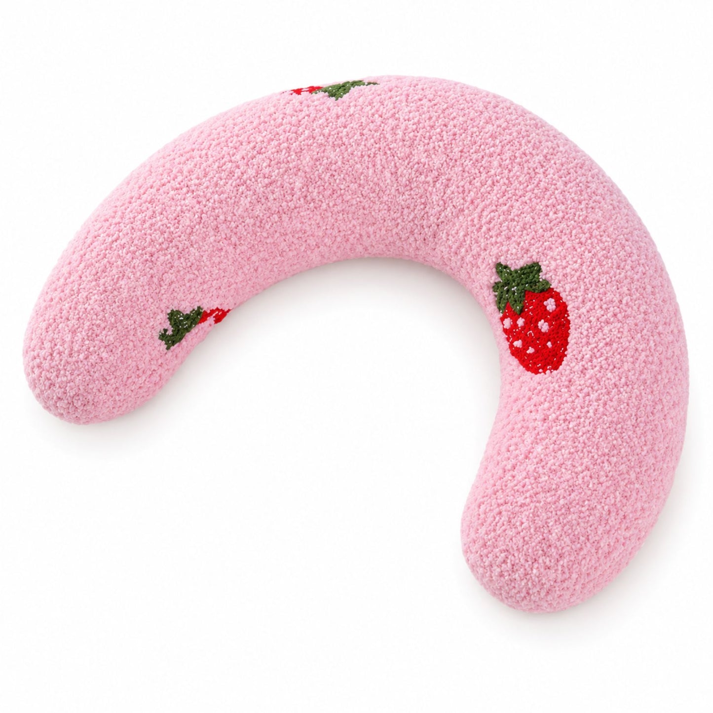 Soft Plush U-Shaped Pet Neck Pillow for Small Dogs & Cats – Cozy Embroidered Calming Pet Cushion