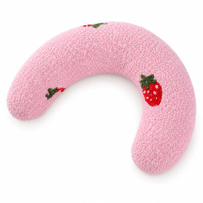 Soft Plush U-Shaped Pet Neck Pillow for Small Dogs & Cats – Cozy Embroidered Calming Pet Cushion