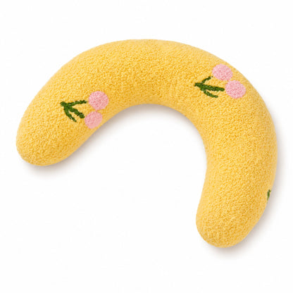 Soft Plush U-Shaped Pet Neck Pillow for Small Dogs & Cats – Cozy Embroidered Calming Pet Cushion
