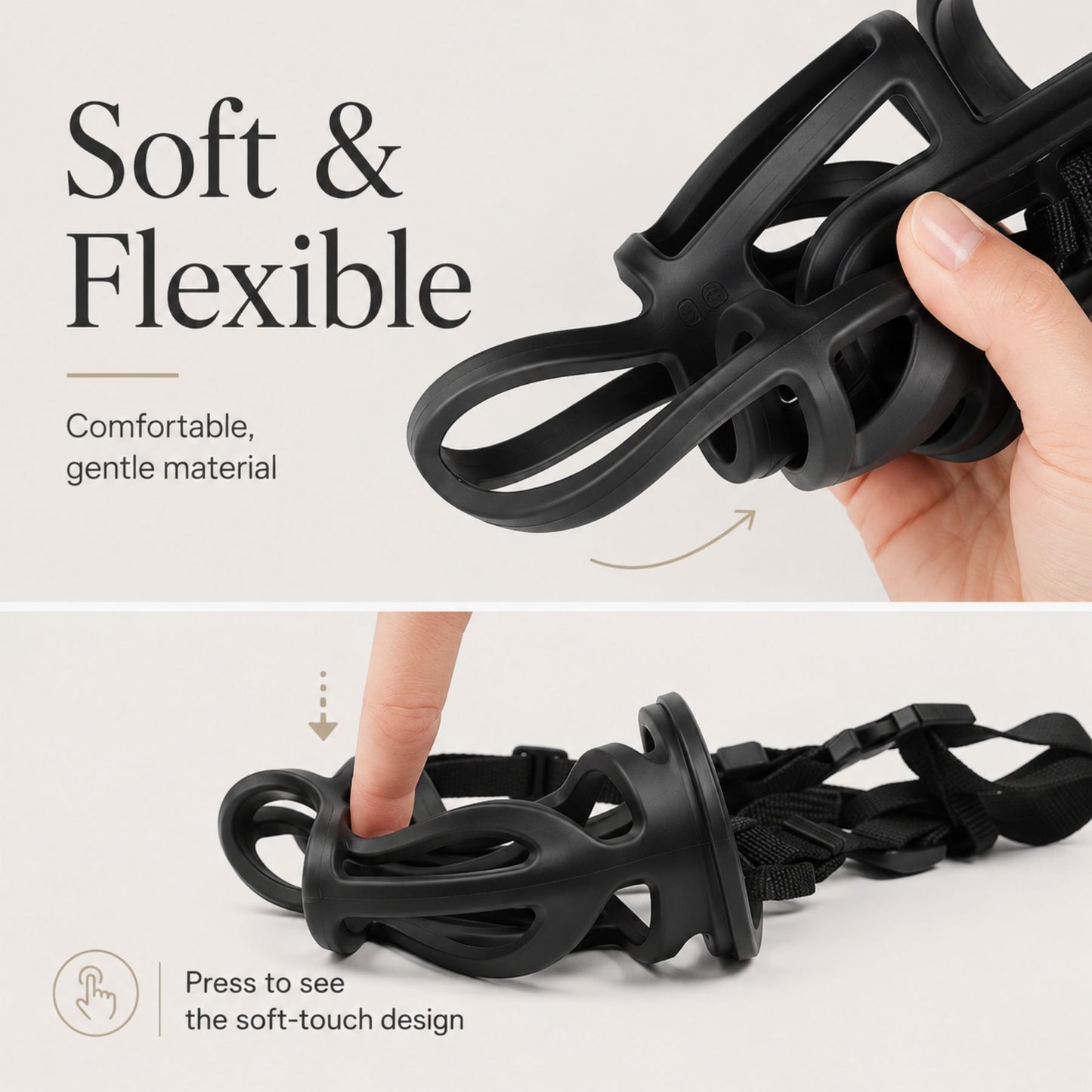 Soft Silicone Basket Dog Muzzle with Adjustable Straps for Small, Medium and Large Dogs