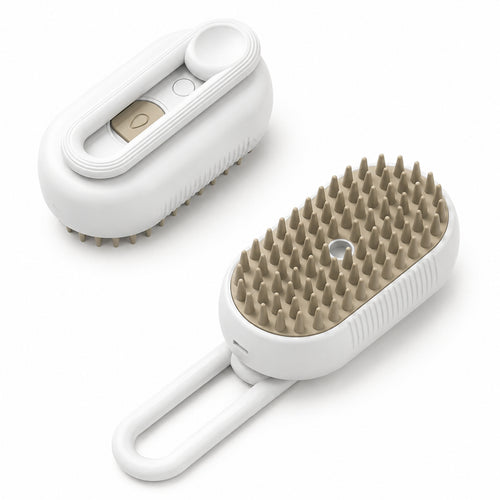 SteamGlow Pet Grooming Brush – 3-in-1 Electric Spray Massage Brush for Dogs & Cats