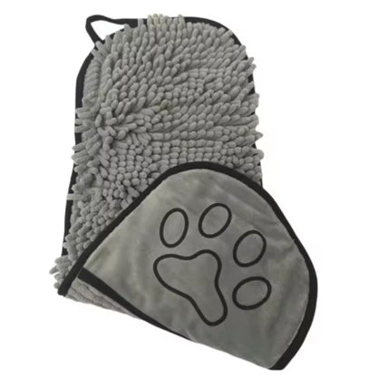 Super Absorbent Pet Drying Towel Glove – Soft Chenille Dog & Cat Bath Towel for Quick Drying
