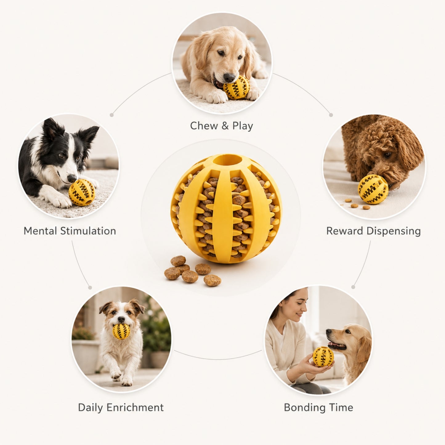 Treat Dispensing Dog Toy Ball