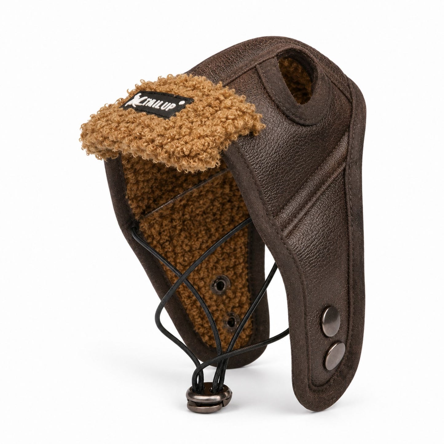 Warm Aviator Dog Hat with Ear Coverage and Adjustable Chin Cord
