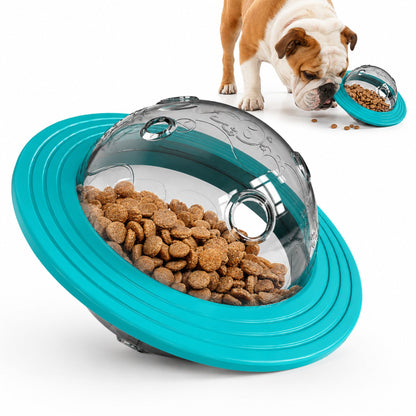 Interactive Dog Treat Dispenser Toy, Slow Feeder Puzzle Bowl and Flying Disc Pet Food Toy